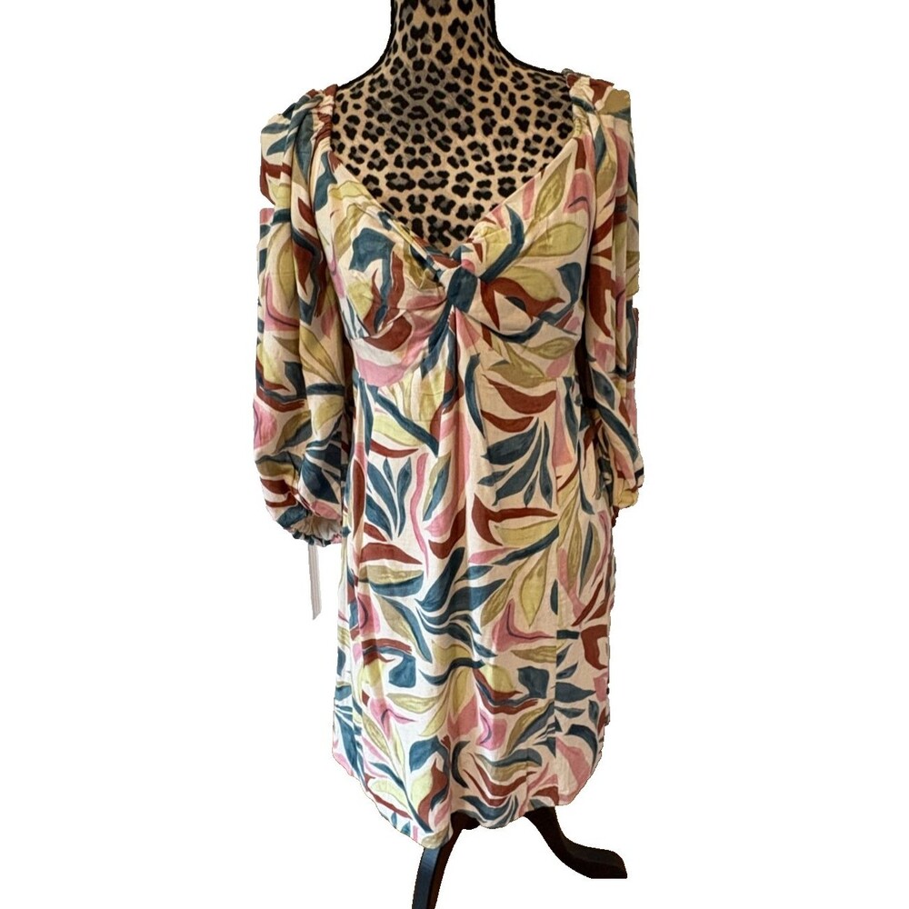 NWT Z Supply Mirani Safari Mini Dress Size XL Tropical Linen Blend Boho Resort
